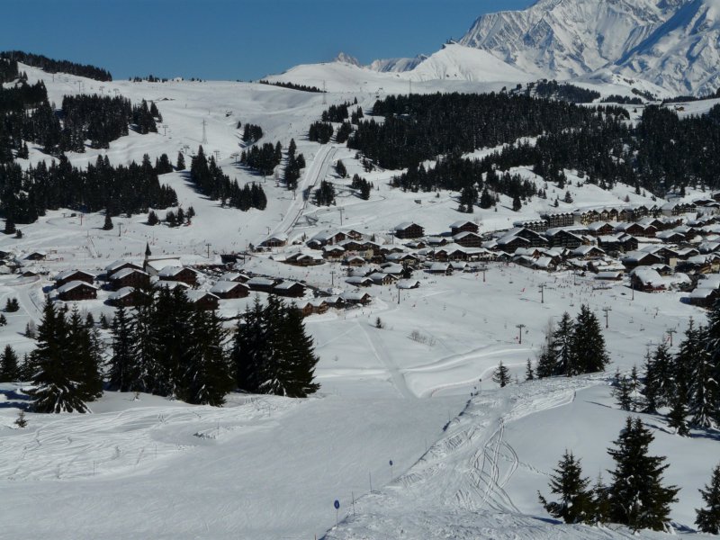 la station au pied du mont blanc